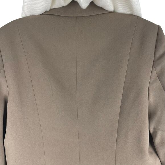 Cinq a Sept Khloe Knitted Sweater Blazer Jacket Hooded Brown Size 4 - Picture 10 of 13